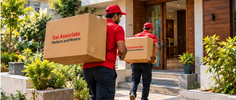 Sai Associate Packers and Movers safely delivering household goods to a new home