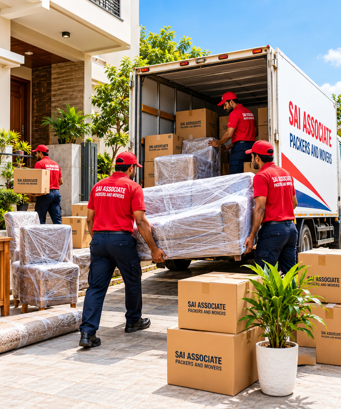 Office goods transportation service from Sai Associate Packers and Movers in Pondicherry